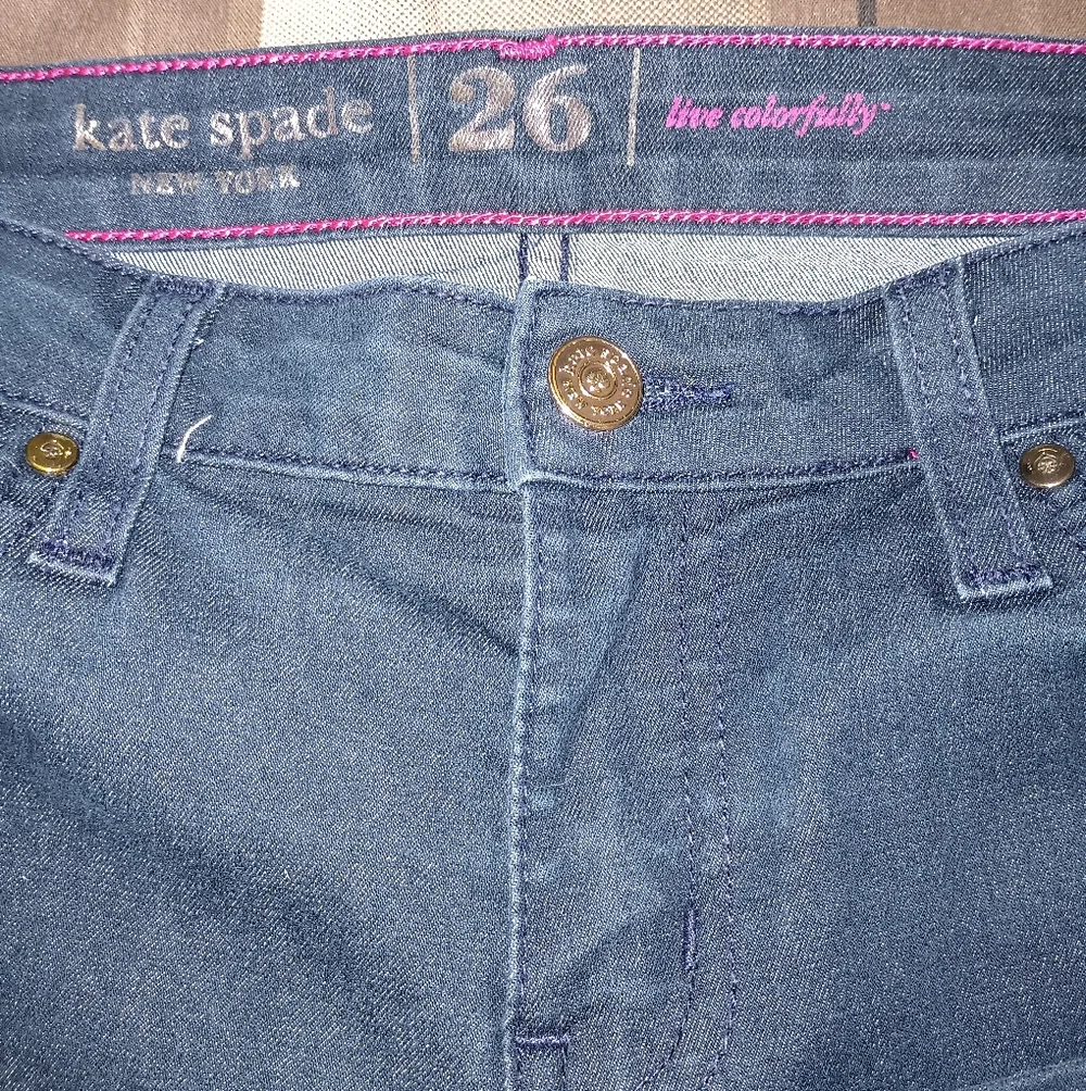 Kate Spade‎ Live Colorfully Dark Blue Straight Leg Jeans 26